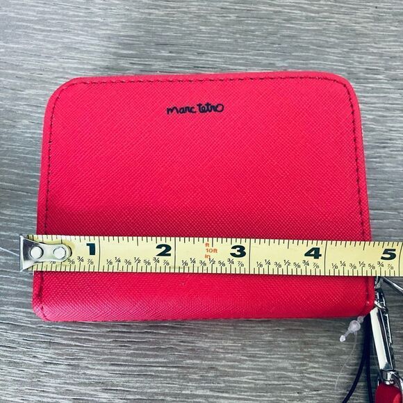 Marc Tetro Red Bulldog Zipper Wristlet Wallet - Picture 3 of 3